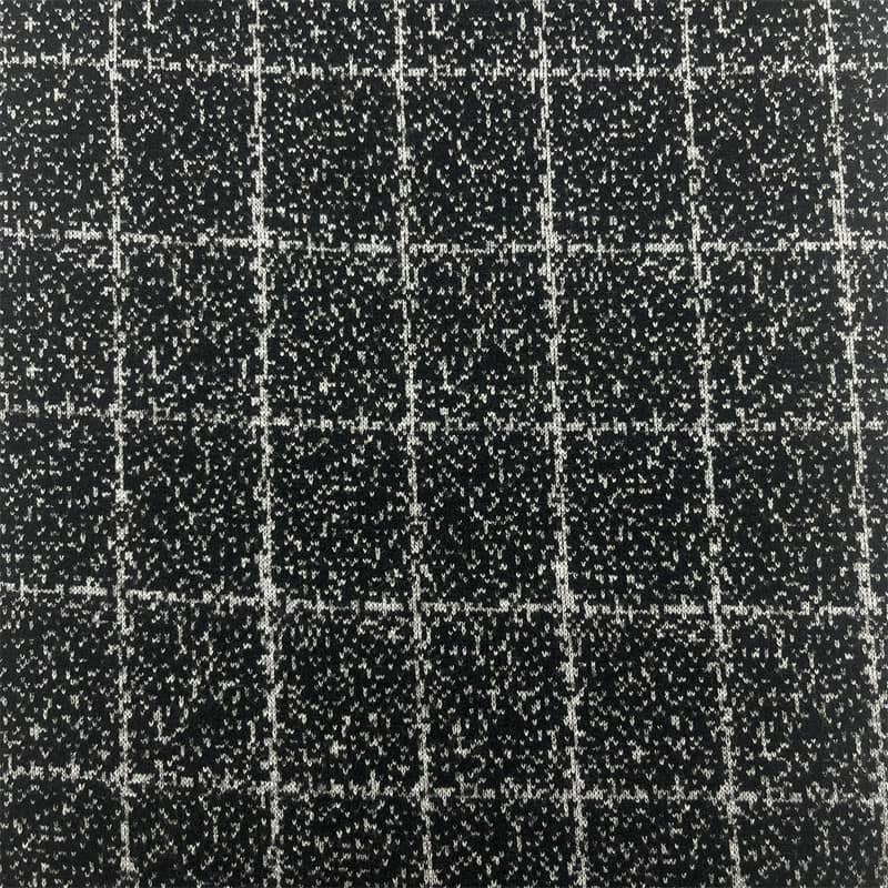 Kain Bulu Berkait Pola Titik Kotak-kotak Untuk Blazer 182808-1