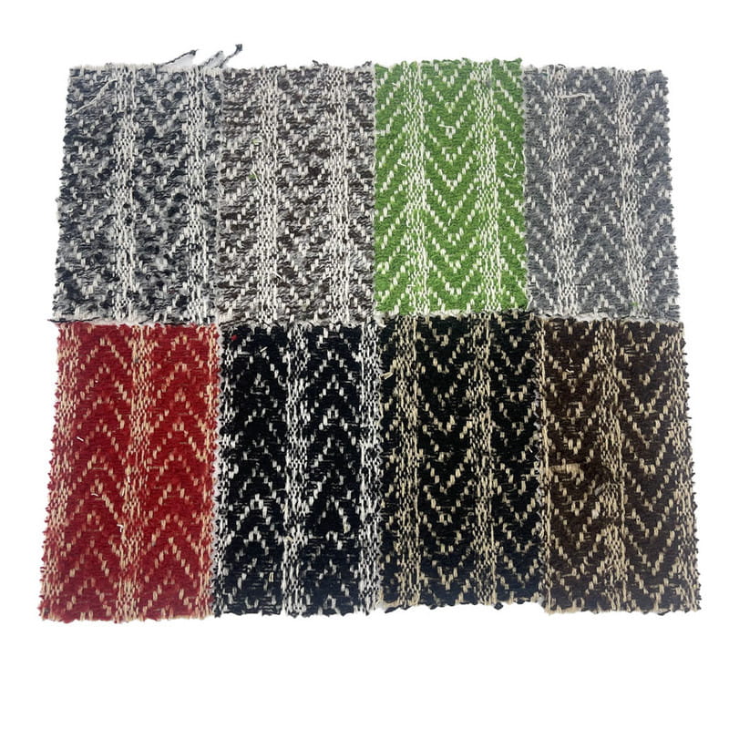 Berus Teddy Herringbone Striped Wool Jacquard Tweed Fabrics 3467