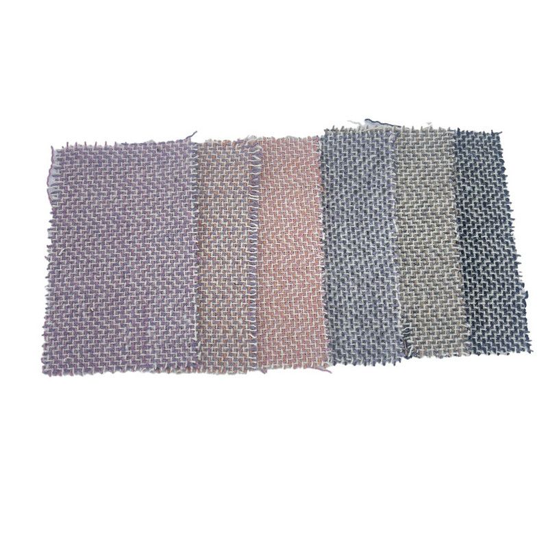 40 Wool Grey Pink Purple Semak Kain Tweed Untuk Upholsteri 3738
