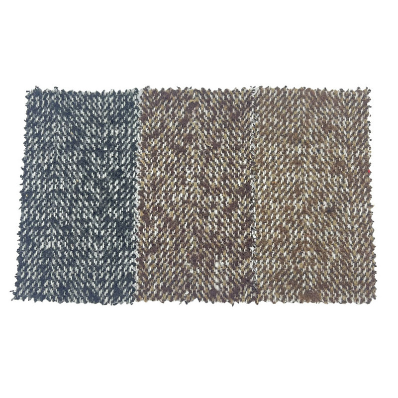 Berus Kain Tweed Bulu Perang Herringbone Tebal Untuk Upholsteri 3787