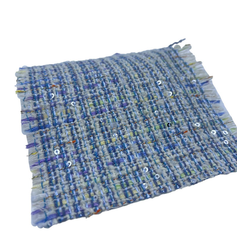 Fabrik Tweed Labuci Metalik Poliester Bulu Untuk Pakaian Wanita Kot ZZH 24018